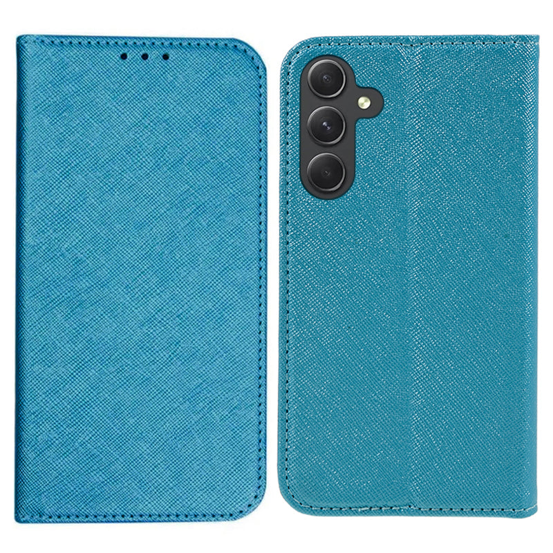 For Samsung Galaxy S24 Case PU Leather Wallet Cross Texture Protective Phone Cover For Samsung Galaxy S24 Case PU Leather Wallet Cross Texture Protective Phone Cover